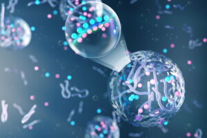 an image of protein condensates inside a cell