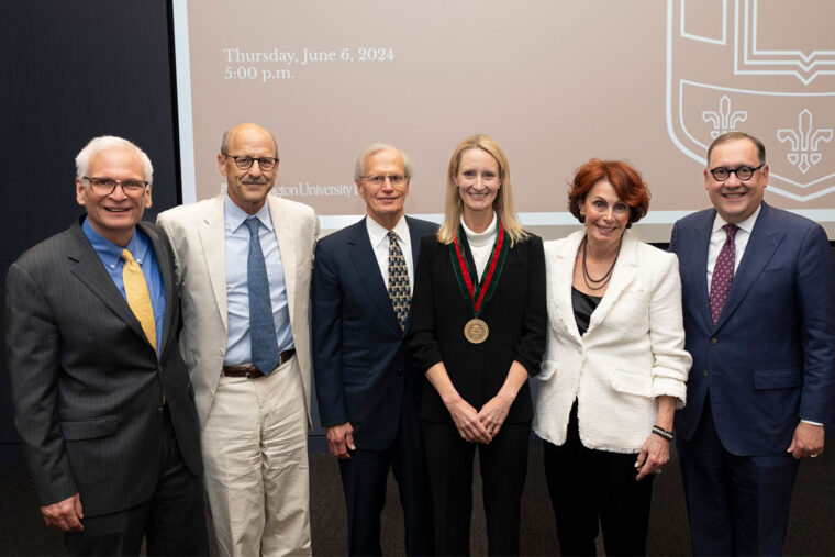 Lindley Wall at installation ceremony