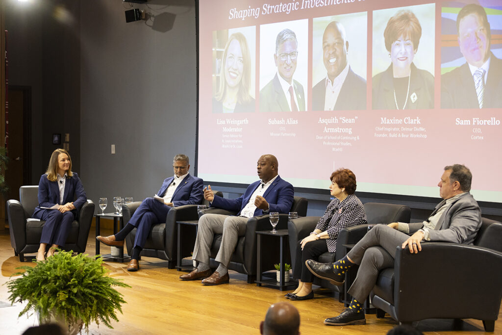 Panelists engage in discussion