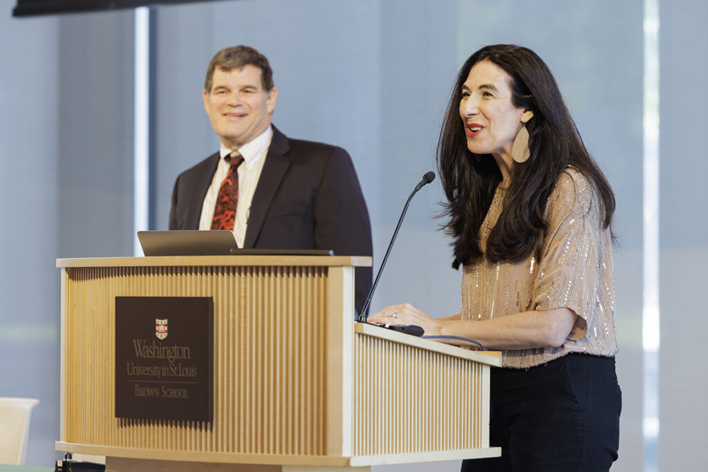 Professors speak to audience