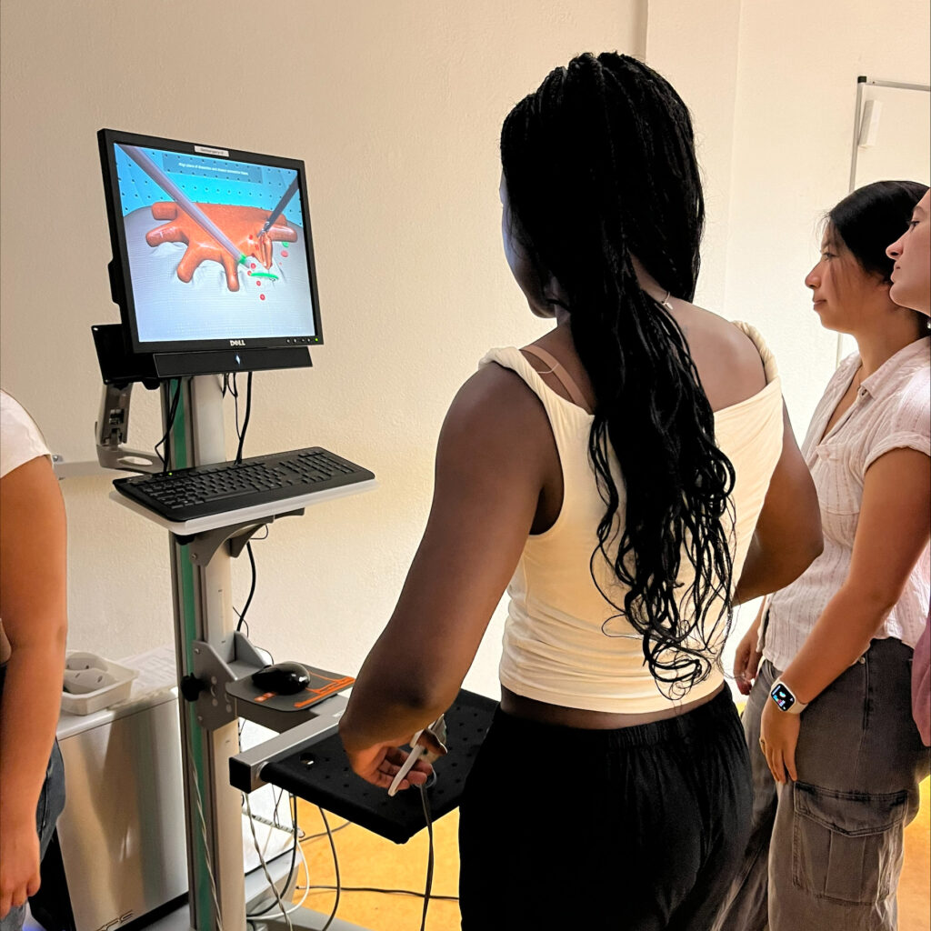 Students used advanced simulation technologies to practice surgical procedures at the Medical Simulation Center, Côte d’Azur University Medical School. (Courtesy photo)