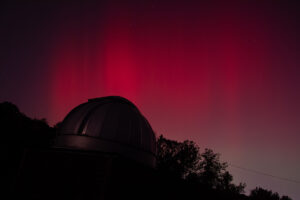 aurora borealis at Tyson Research Center