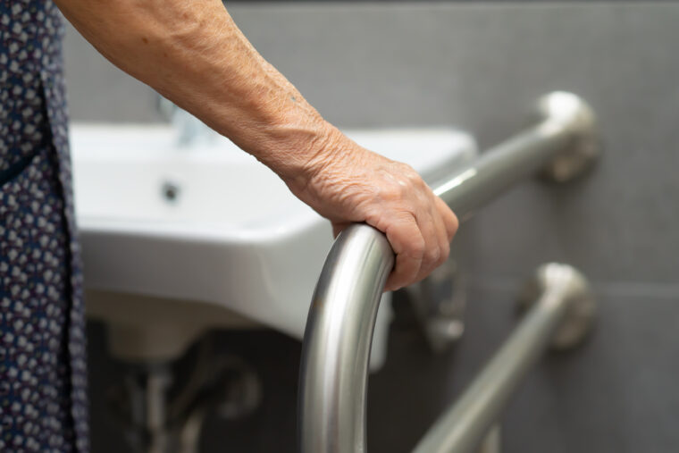 Simple interventions like the addition of handrails can greatly reduce a person's risk of falling. (Photo: Shutterstock/Sasirin Pamai)