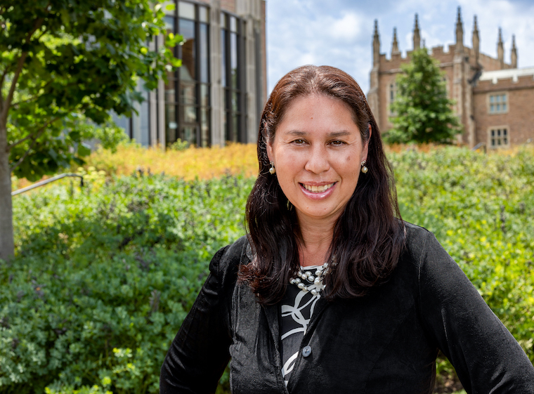 A graduate of the Brown School, Patricia Saleeby, PhD '05, is driven by a deep interest in disability issues. (Photo: Joe Angeles/WashU)