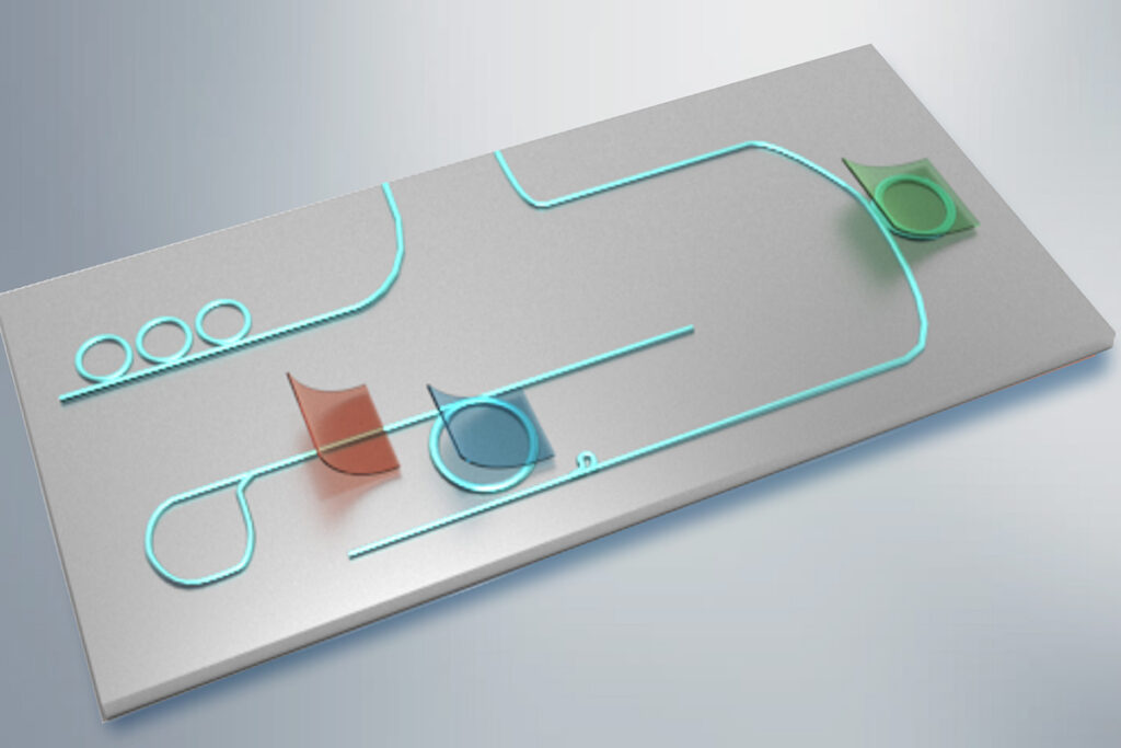 a photonic chip used in processing optical materials