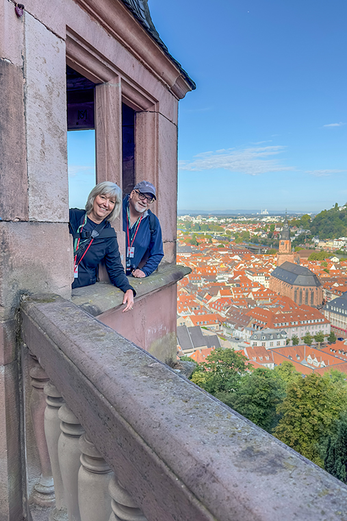 David and Anne Warflied at Heidelberg Castle in Germany. (Courtesy photo)