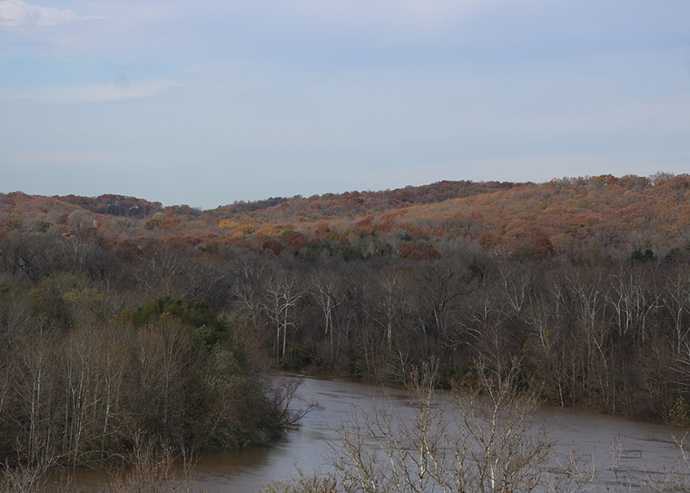 flooded Meramec river