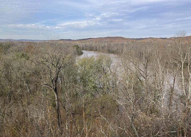 flooded Meramec river