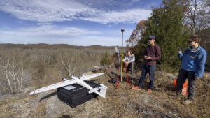 students at drone launch