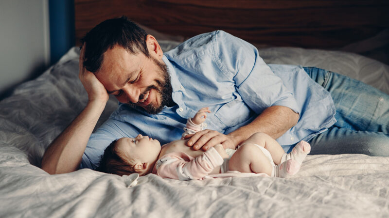 a dad and his baby