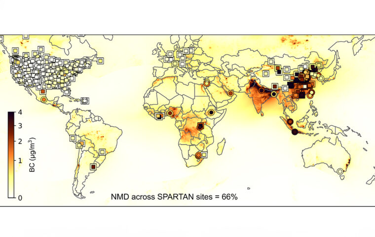a map of black carbon
