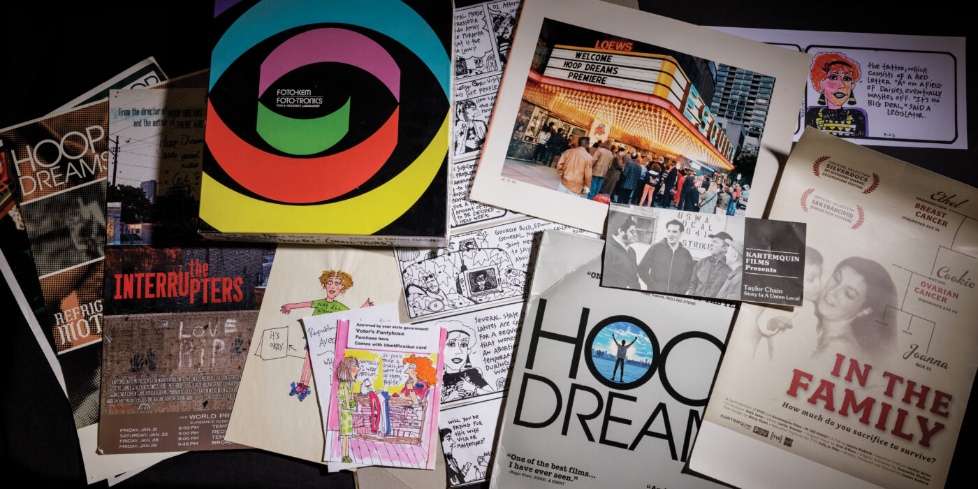 Kartemquin Films, an award-winning nonprofit production company, donated 42 years of physical materials from its archives to WashU Libraries’ Film & Media Archive in 2021. (Photo: Whitney Curtis/WashU)