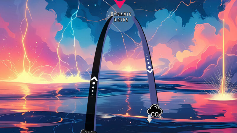 a scientific diagram showing carbon cycling