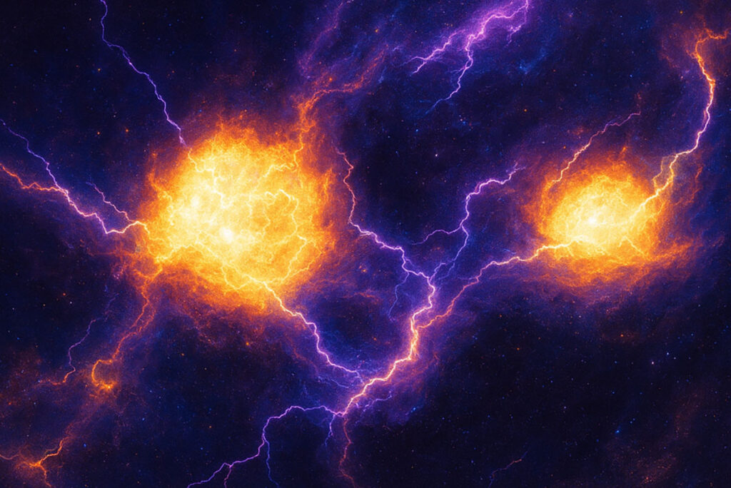 protein assemblies shooting electricity