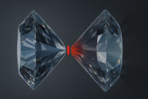 two diamonds serving as an anvil