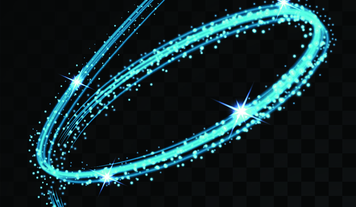 blue fiber optic fiber shining