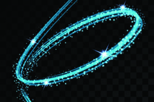 blue fiber optic fiber shining