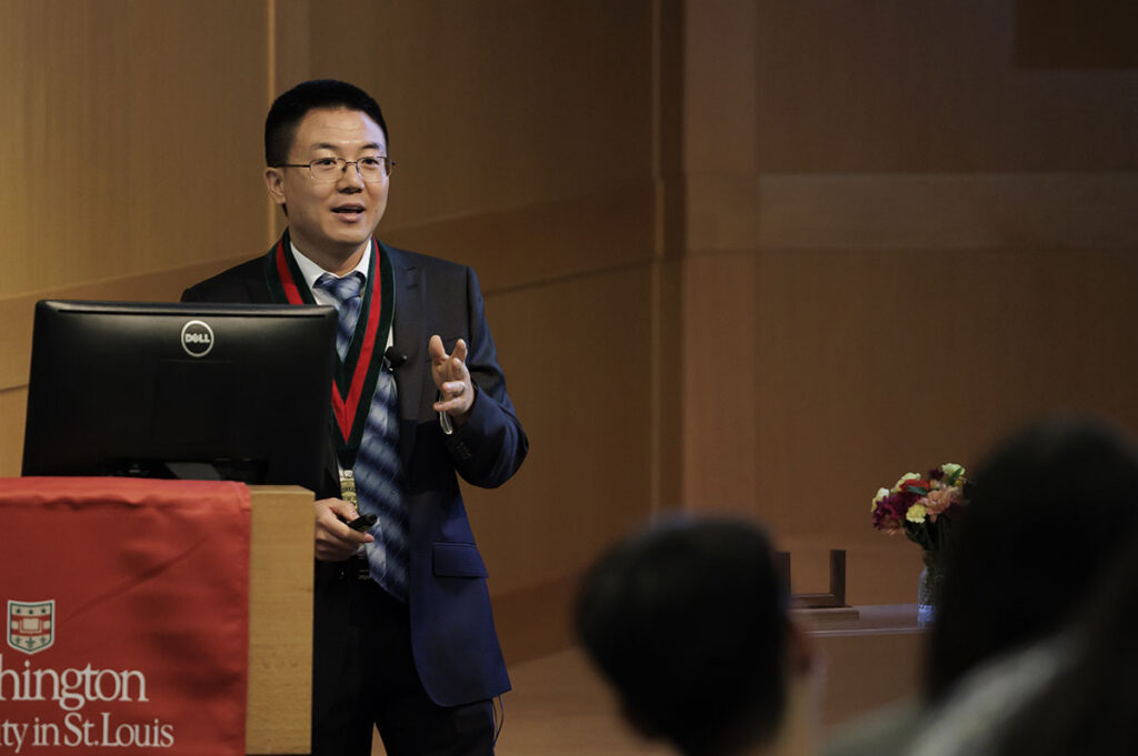 Zhang at the podium