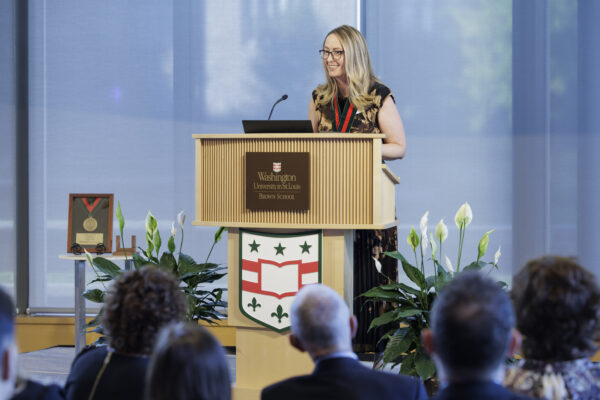 Bellamy installed as Shanti K. Khinduka Distinguished Professor