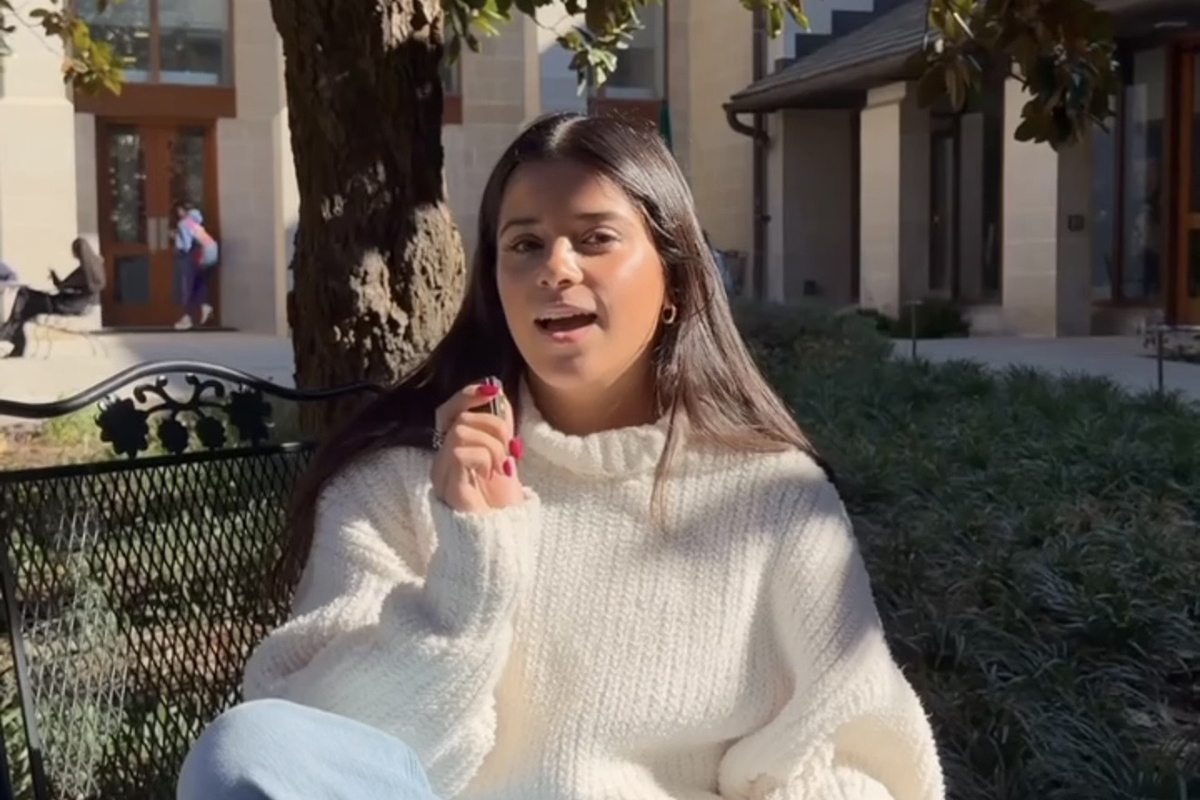 a snowy scene on the Danforth Campus