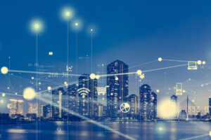 a digital city illustration