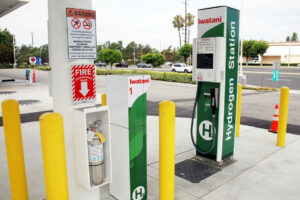 a hydrogen fueling station in California