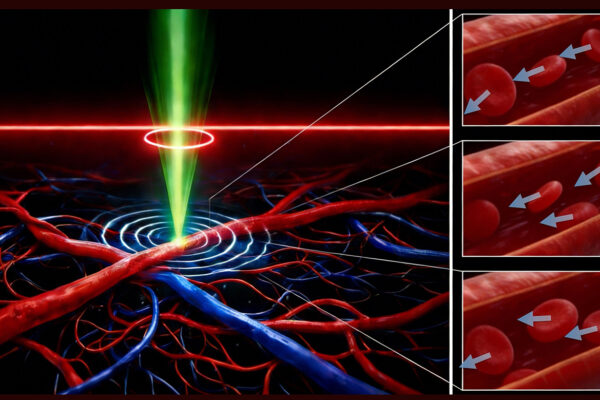 Tracking single red blood cells as they move through the brain
