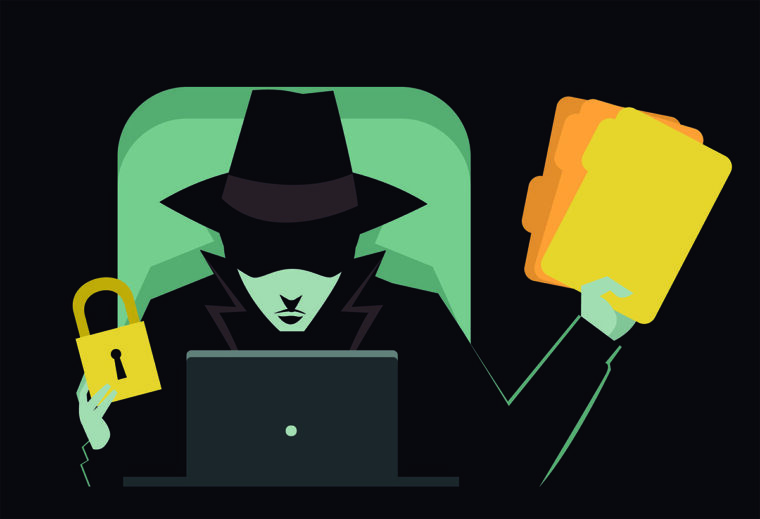 a black hat hacker illustration