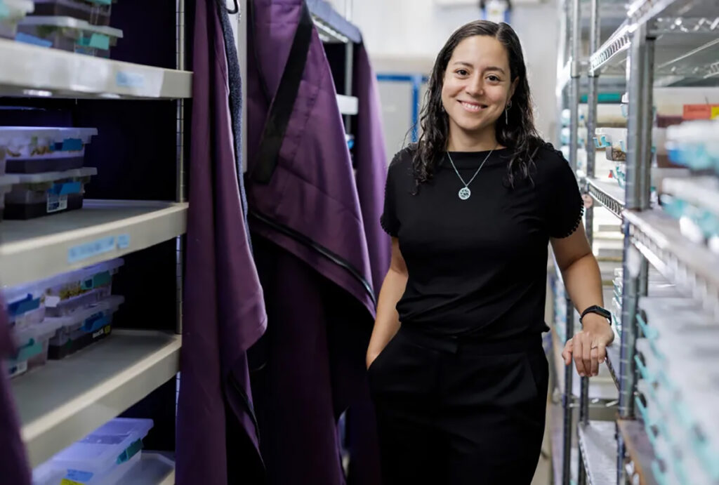 researcher posing in her lab