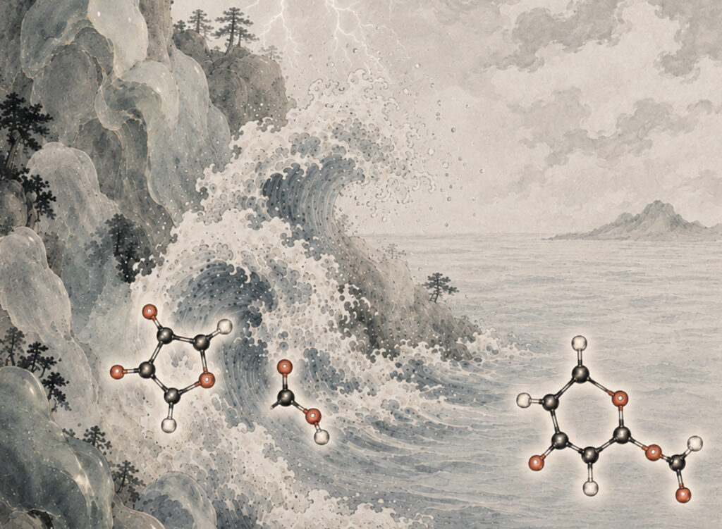 wave painting with chemical compounds